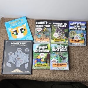 Minecraft Books Lot of 7 Mark Cheverton Minecraft Medieval Fortress Build Stampy